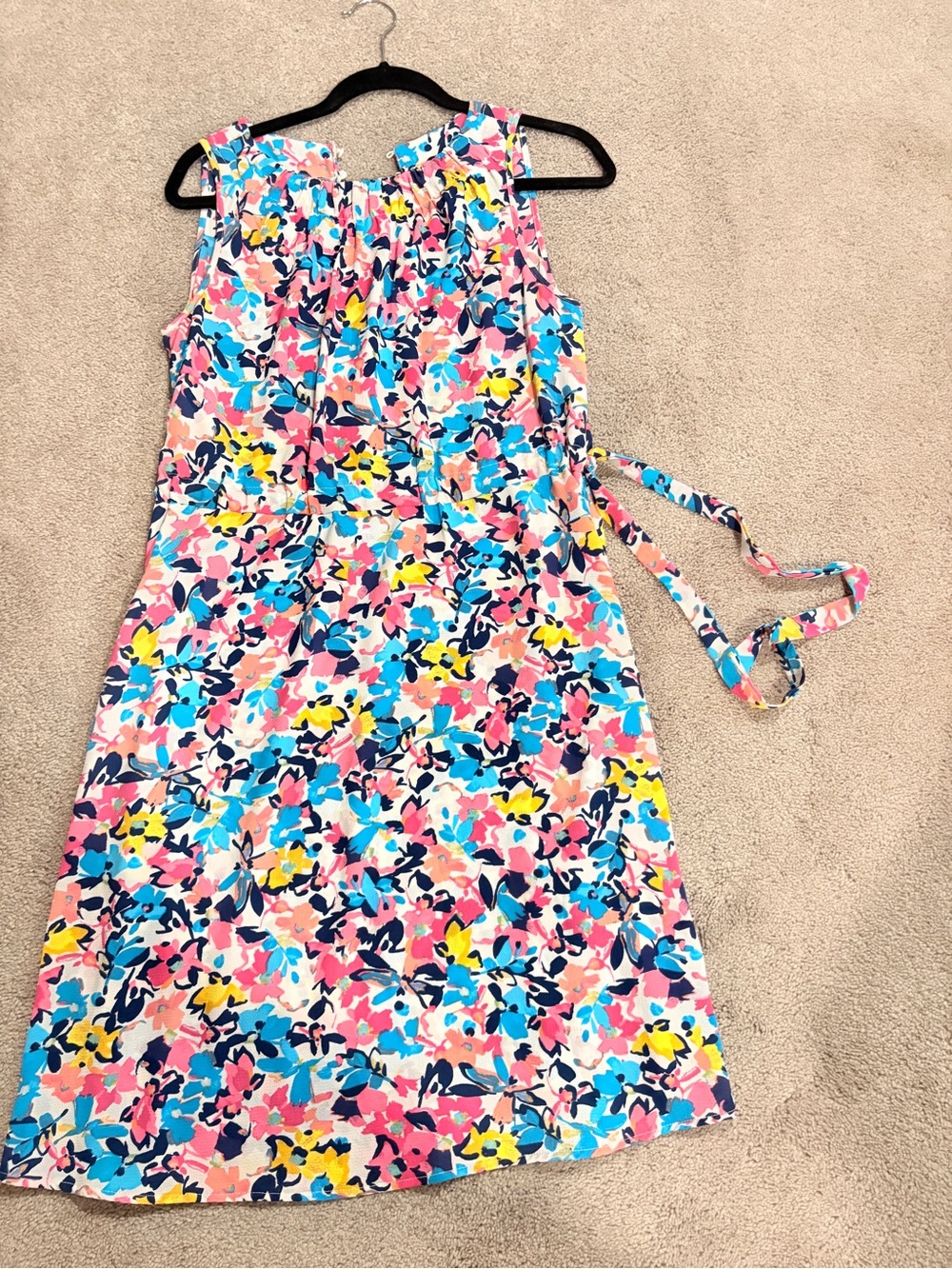 Juicy Couture Pink, Blue & Yellow Floral Tie-Waist Sundress
